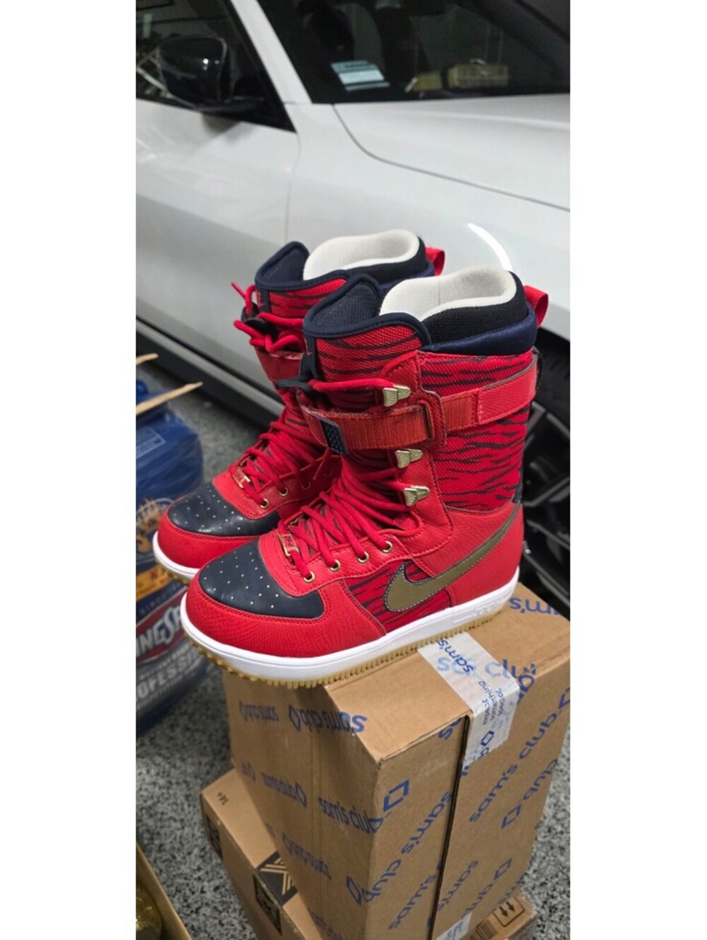 RARE!! 2009 Nike Zf-1 Zoom Force 1 Tiger Print Snowboard Boots